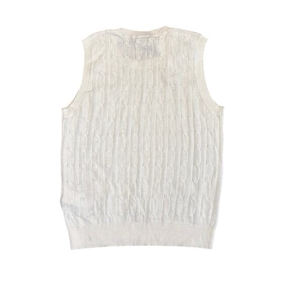 NWT J.Crew Cotton Cable Sweater Shell in Ivory Size XS - Picture 4 of 7
